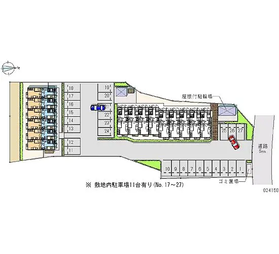 ★手数料０円★福島市方木田　月極駐車場（LP）